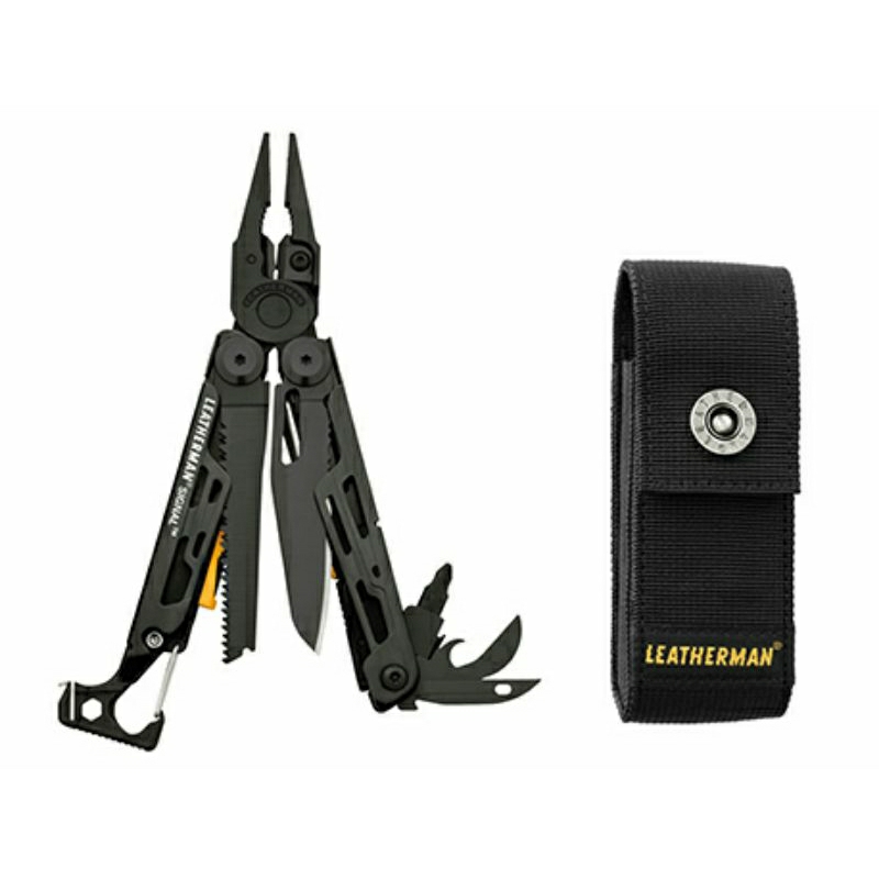 MULTITOOLS EDC SURVIVAL HIKING TRAVELLING MILITERY ORIGINAL LEATHERMAN SIGNAL BLACK