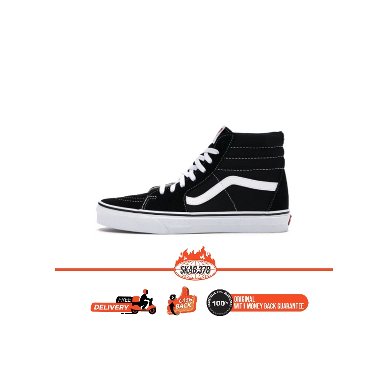 Vans Sk8Hi Black White resmi navya