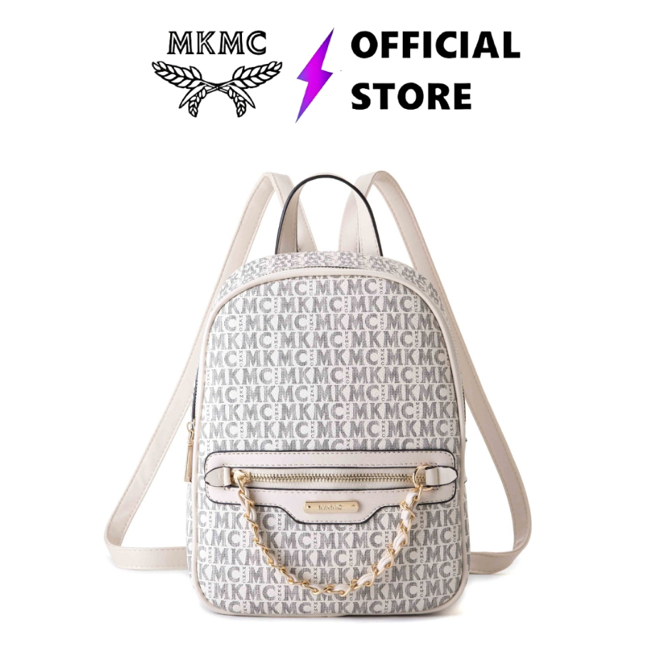 MKMC Tas Ransel Wanita Import Medium Kuliah Backpack Sekolah Branded Motif Korean Style Kekinian Tra