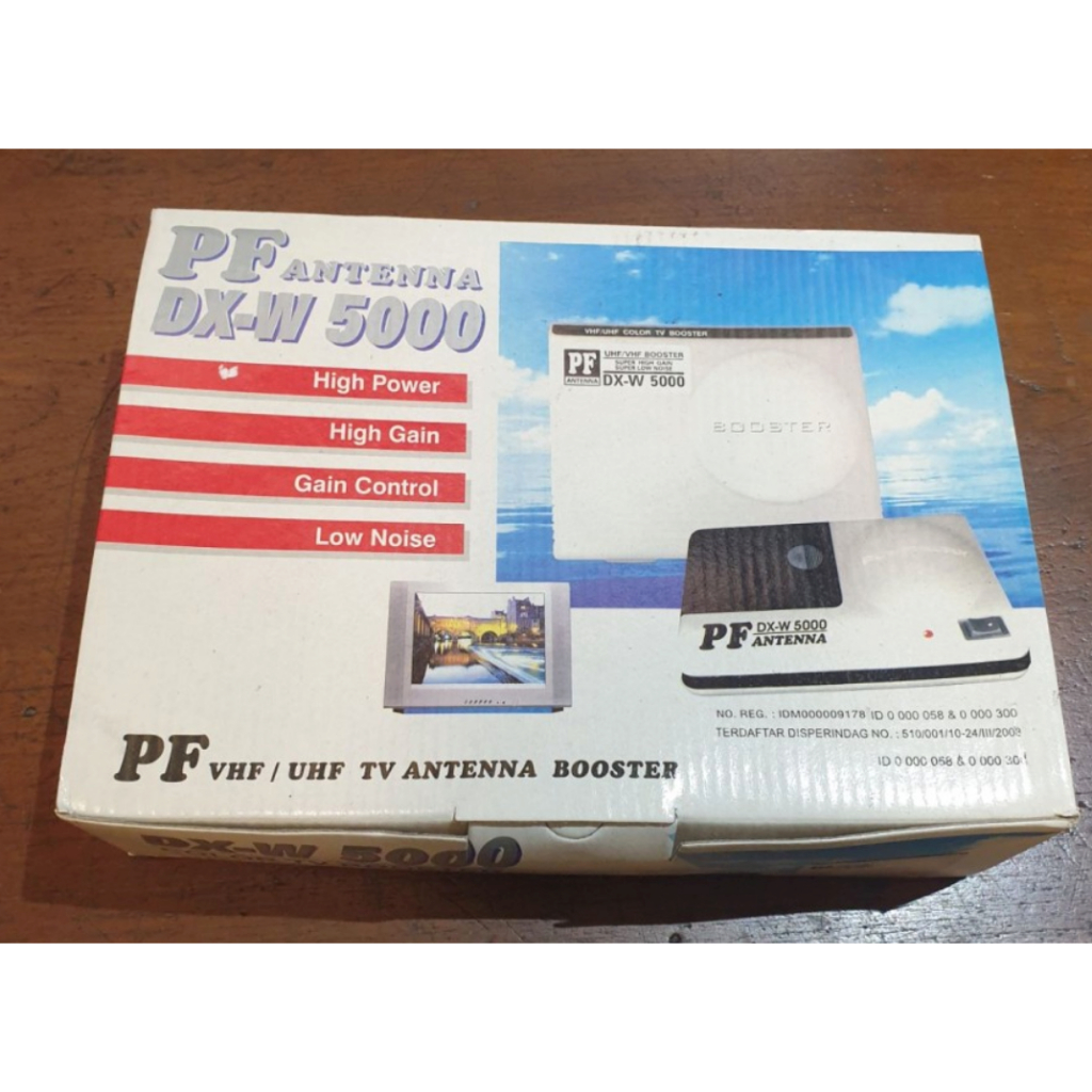 Boster PF Antena DX W 5000 UHF TV Penguat Sinyal Booster Digital Goceng