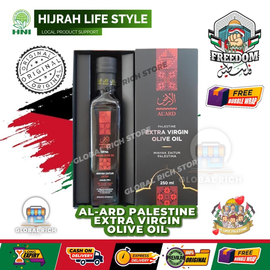 Minyak zaitun Al-ARD OLIVE OIL asli palestina terlaris