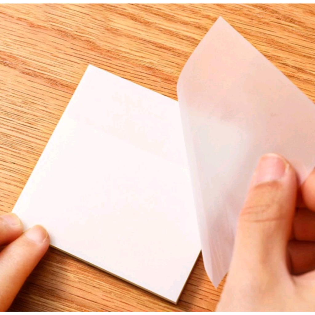 

Set Kertas Notes Transparan 50 Lembar Label Stickers PET Tahan air dan halus Kertas Memo Kertas Tempel Anti Air Untuk Sekolah