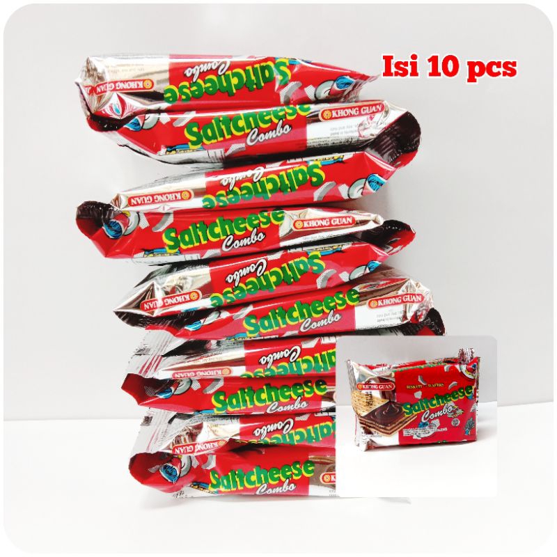 

Biscuit KHONGGUAN Saltcheese Combo 17g isi 10 pcs - biscuit krim coklat lapis wafer