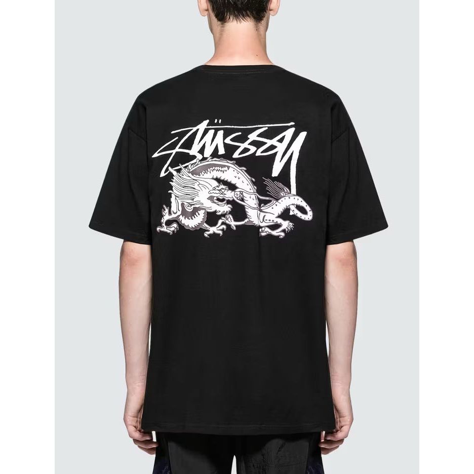 STUSSY Dragon Dynasty Black Tshirt - ORI