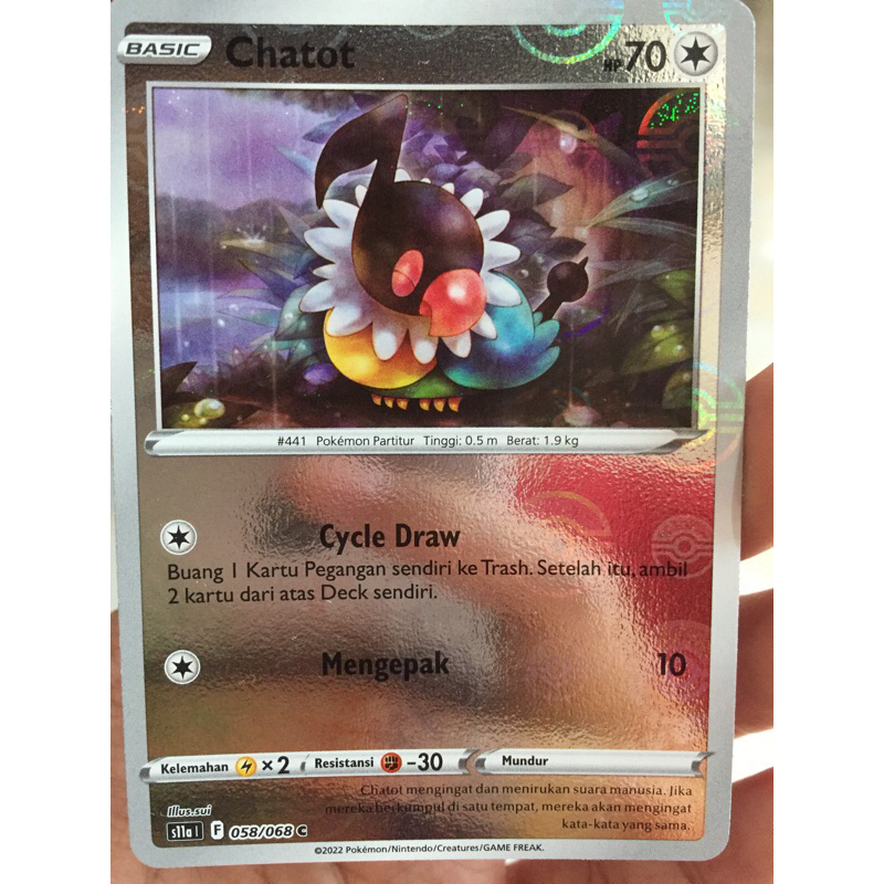 KARTU POKEMON CHATOT FOIL BOLA INDONESIA
