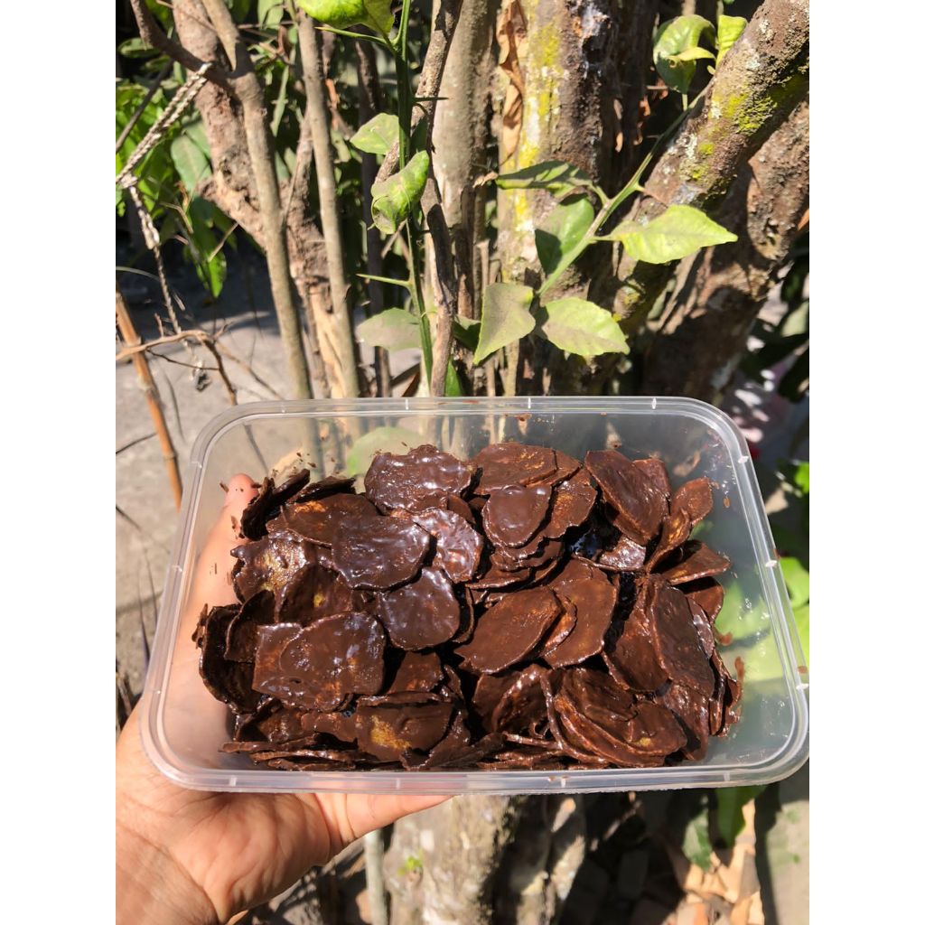 

keripik pisang coklat lumer best seller murah meriah full coklatnya lumer