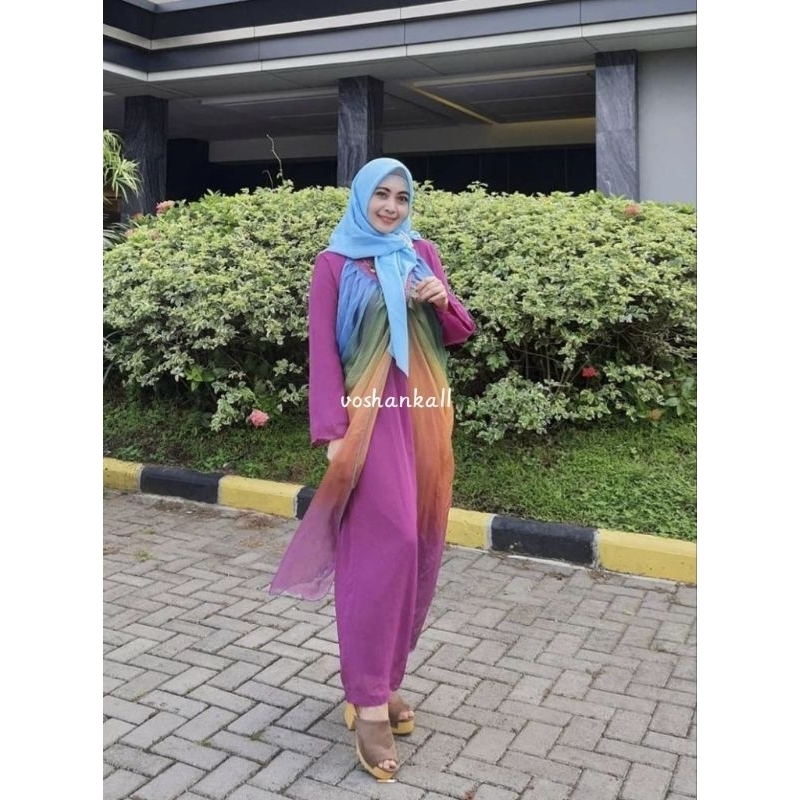 preloved kaftan pelangi