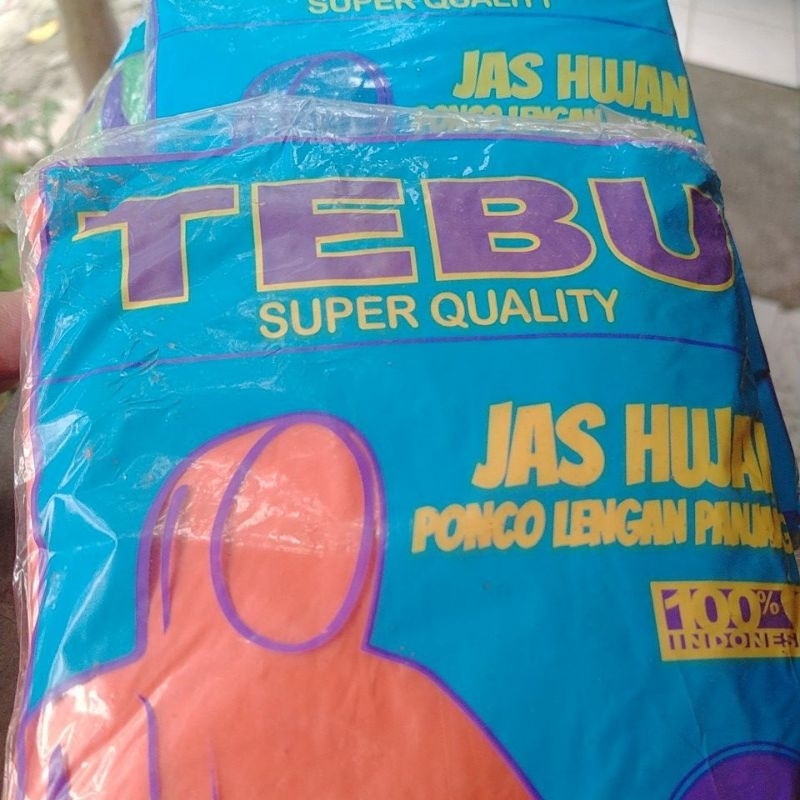 Jas Hujan Plastik Tebu/mantel plastik tebu/Ponco plastik