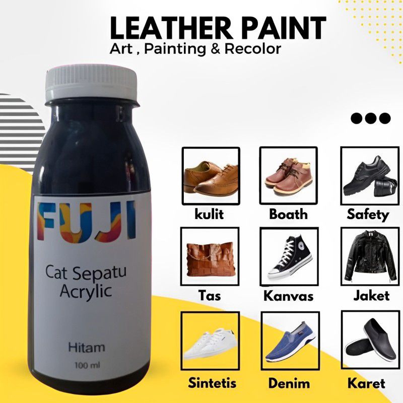 

Cat Kulit dan Kanvas 100 ml Sepatu Kulit Permanen Cat Akrilik Cat Tas Cat Jok Cat Jaket Kulit Cat Dompet Cat bahan Kulit Sintetis Permanen