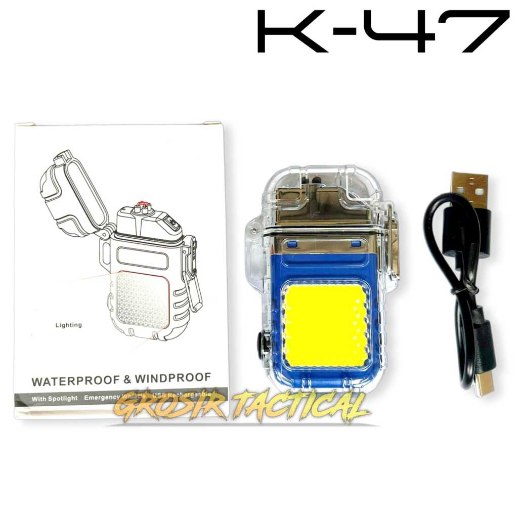 (K-47) Korek api elektrik Korek api plasma cas usb tipe C Korek senter Korek Api Elektrik korek lamp