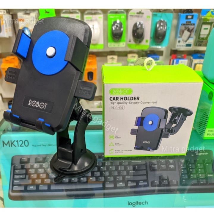 ROBOT Mount Car Holder RTCH01 Holder Hp Mobil - Garansi resmi - Original