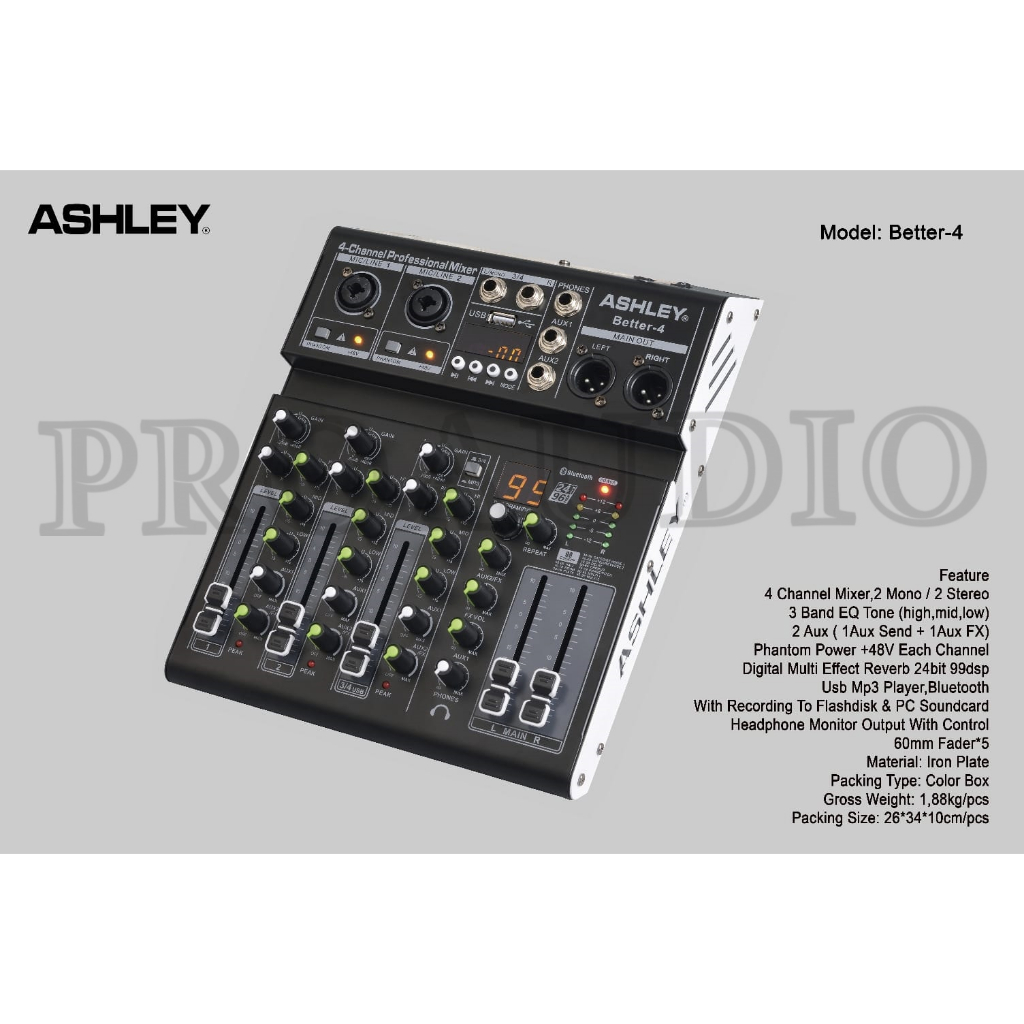 MIXER ASHLEY 4 CHANNEL BETTER-4 BETTER 4 BETTER4 ORIGINAL