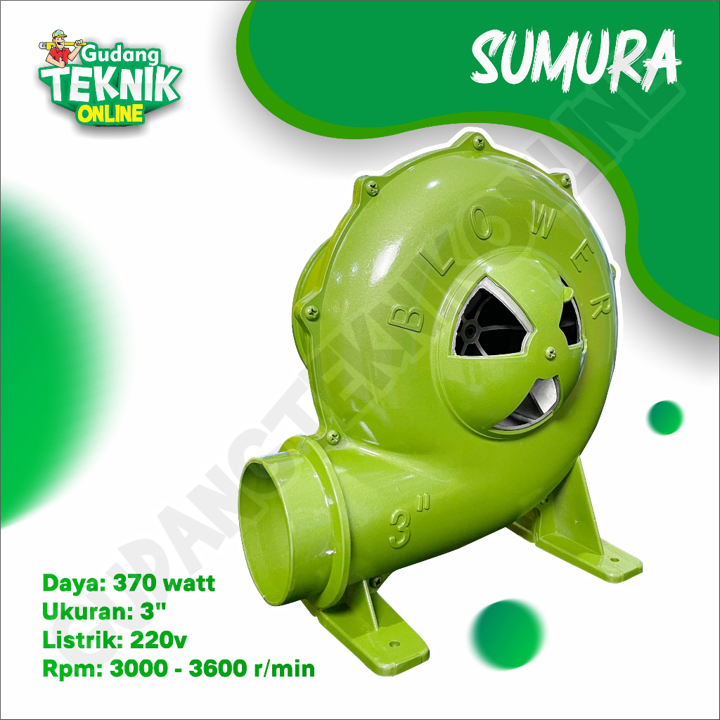 Mesin Blower Keong Listrik 370 Watt 3" SUMURA / Electric Blower Peniup Angin 370W 3 Inch SUMURA