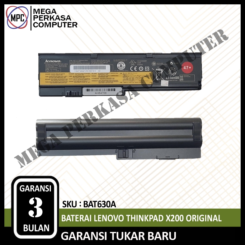 Baterai Batere Laptop Lenovo THINKPAD X200 X200S X201 42T4537