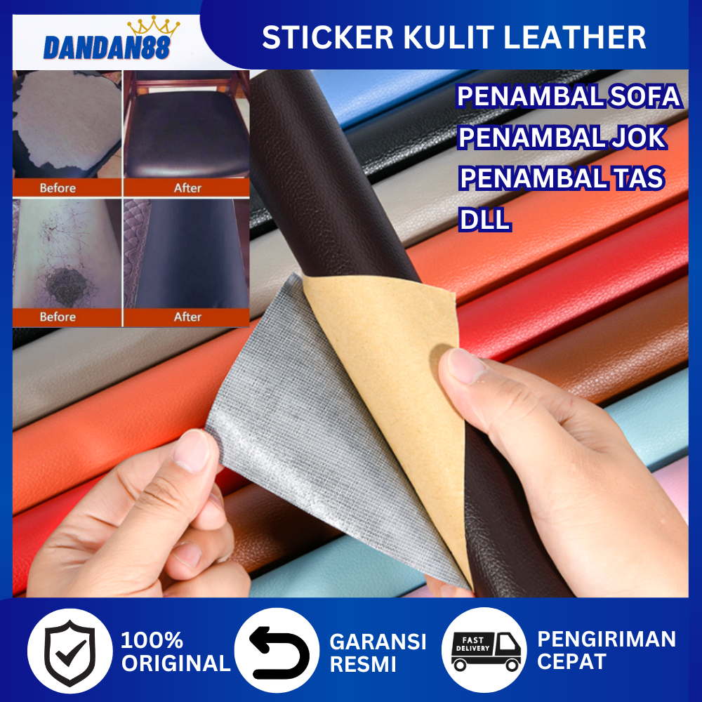 Sticker Stiker Kulit Leather Untuk Menambal Kursi Sofa Bed Sopa Oscar Lem Perekat Kain Jok Motor Mob