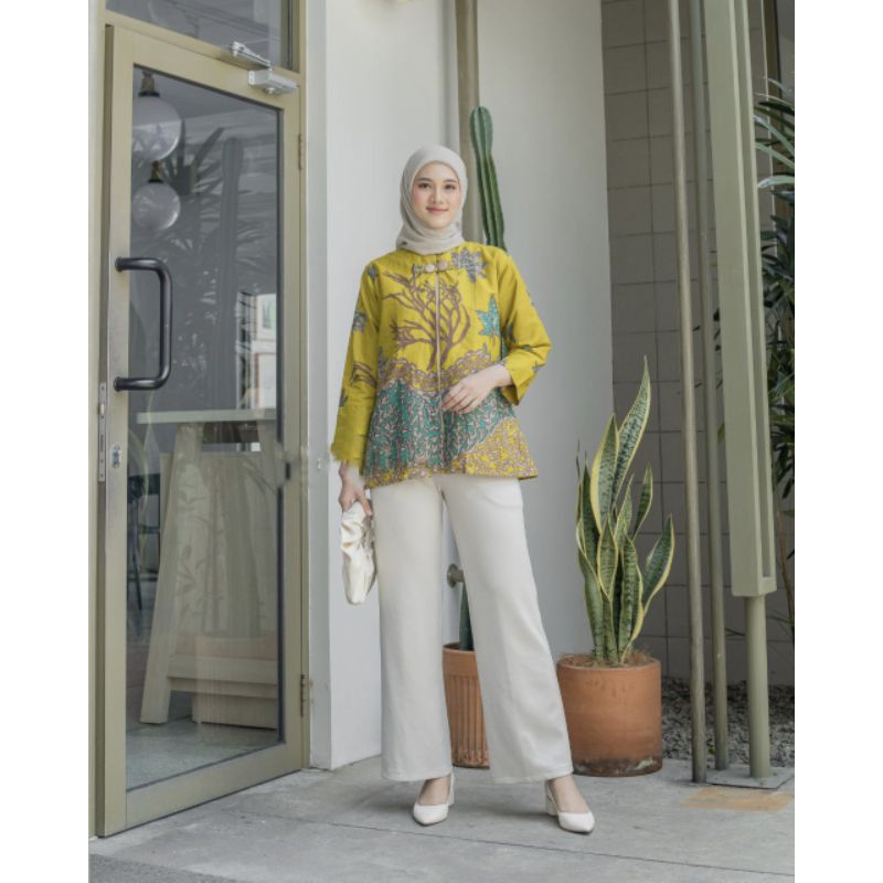 Blouse Batik Wanita Modern Atasan Batik Bolero Super Jumbo