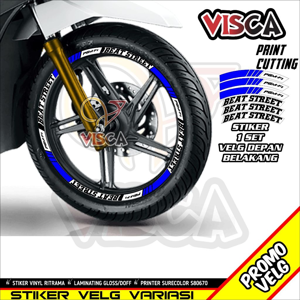 Stiker Velg List Velg Motor Stiker Velg Beat  Variasi Beat street