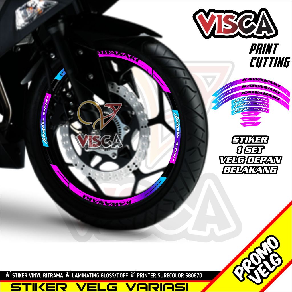 Stiker Velg List Velg Motor Stiker Velg Ninja 250 Variasi Ninja 250 New Bunglon