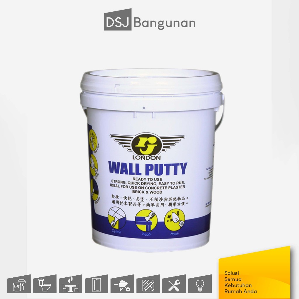 RJ Wall Putty 25 Kg Dempul Tembok / Kayu