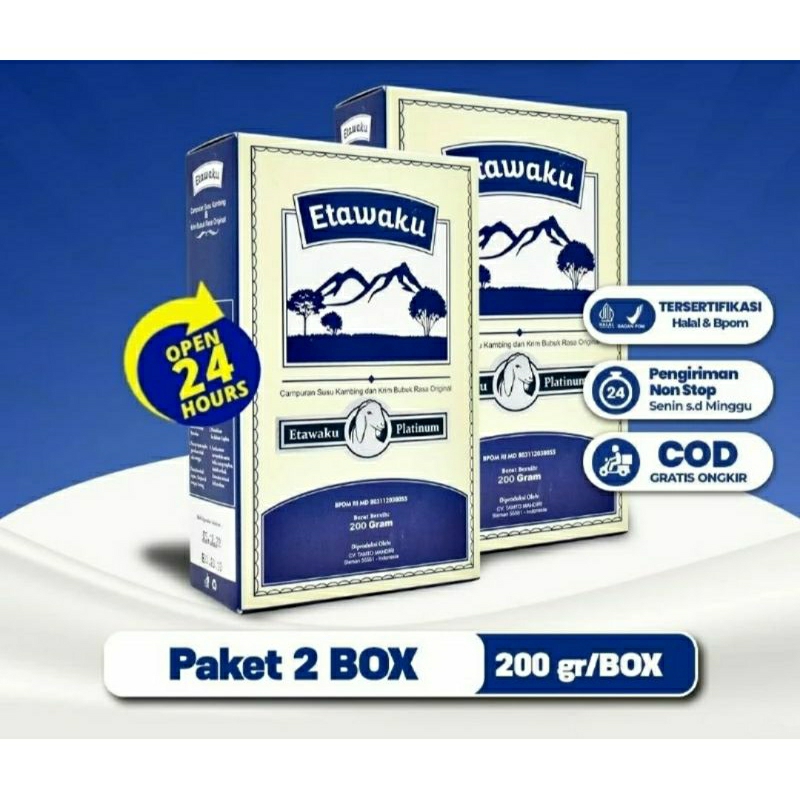 

ETAWAKU Susu kambing Murni krimer /Menyembuhkan Asma Penyakit Dalam Paru Paru Original Kualitas Terbaik Ampuh