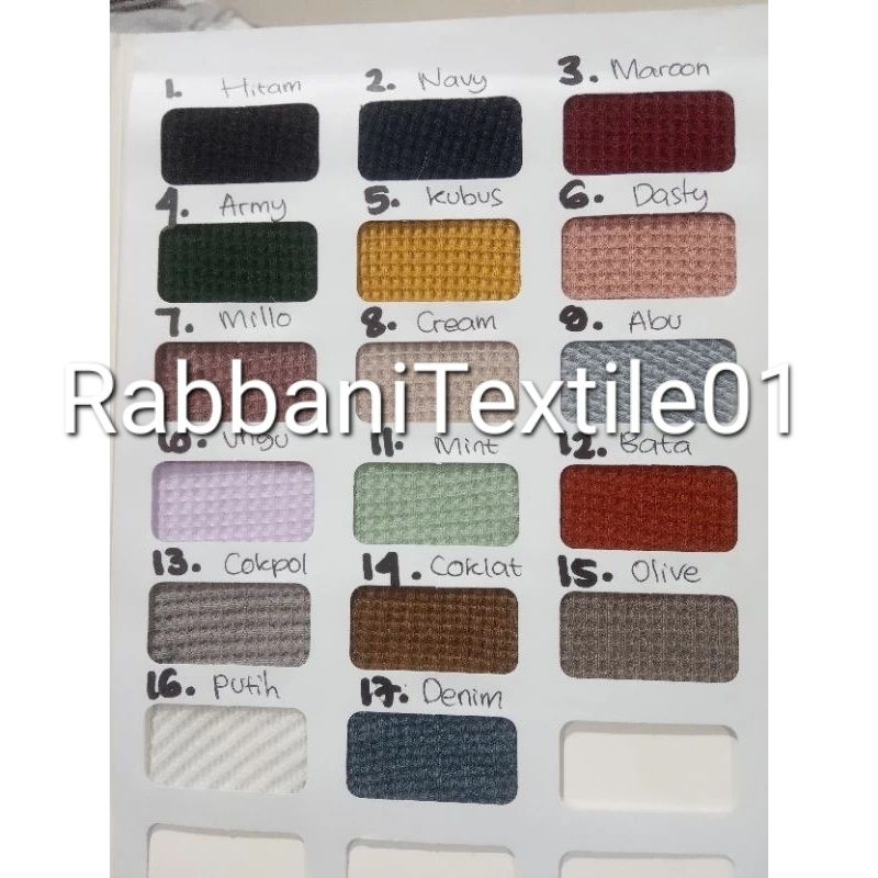 Bahan kain wafel uniqlo kain waffle Grade A jual bahan per 1 kg