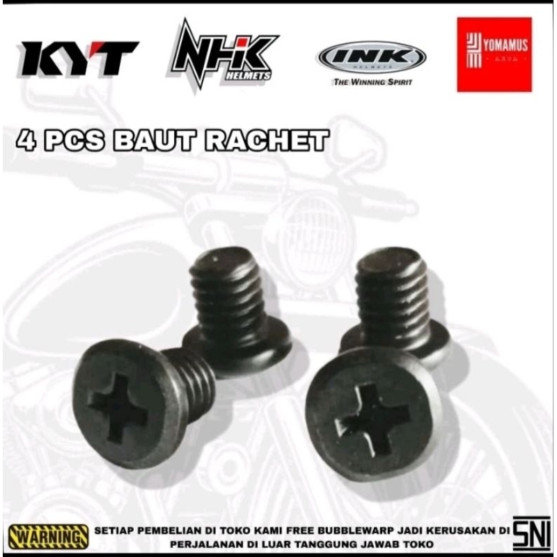 Baut Helm baut kupingan INK CENTRO KYT DJ MARU BMC Star GMT