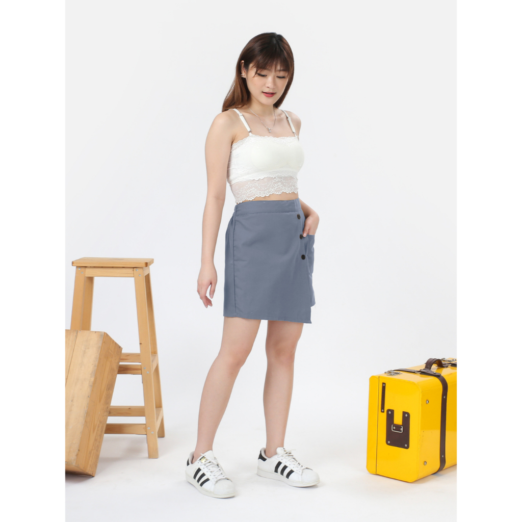 KOREAN MINI SKIRT / HOT PANTS WANITA / CELANA ROK PENDEK / ALYSSA SKORT WANITA / HOTPANTS KOREAN MINI SKIRT