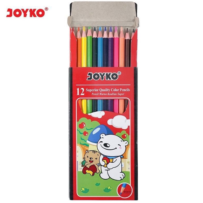 

0V37 Pensil Warna 12 Warna Panjang Joyko CP-12PB Murah Banget ̿̿̿