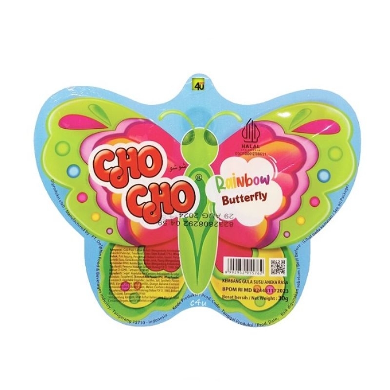 

Cho Cho Rainbow Butterfly Permen Susu Aneka Rasa 30gr