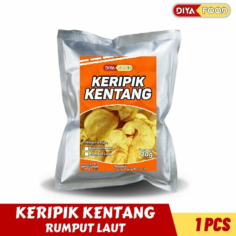 

Keripik Kentang Rumput Laut - Keripik Diyafood