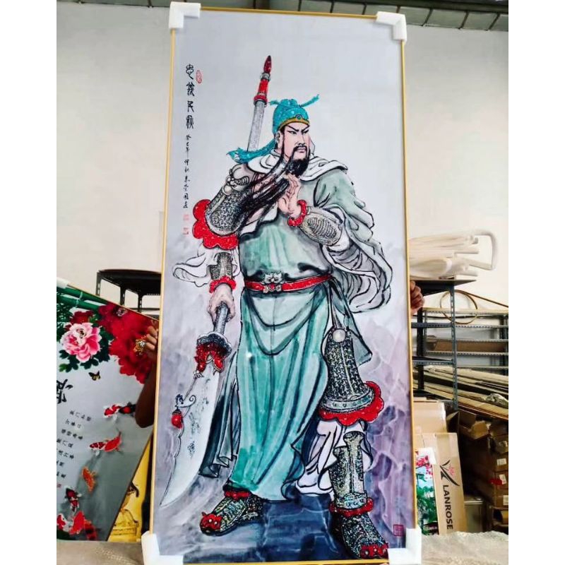 lukisan Porcelain Diamond 5d lukisan dewa Kwan Kong