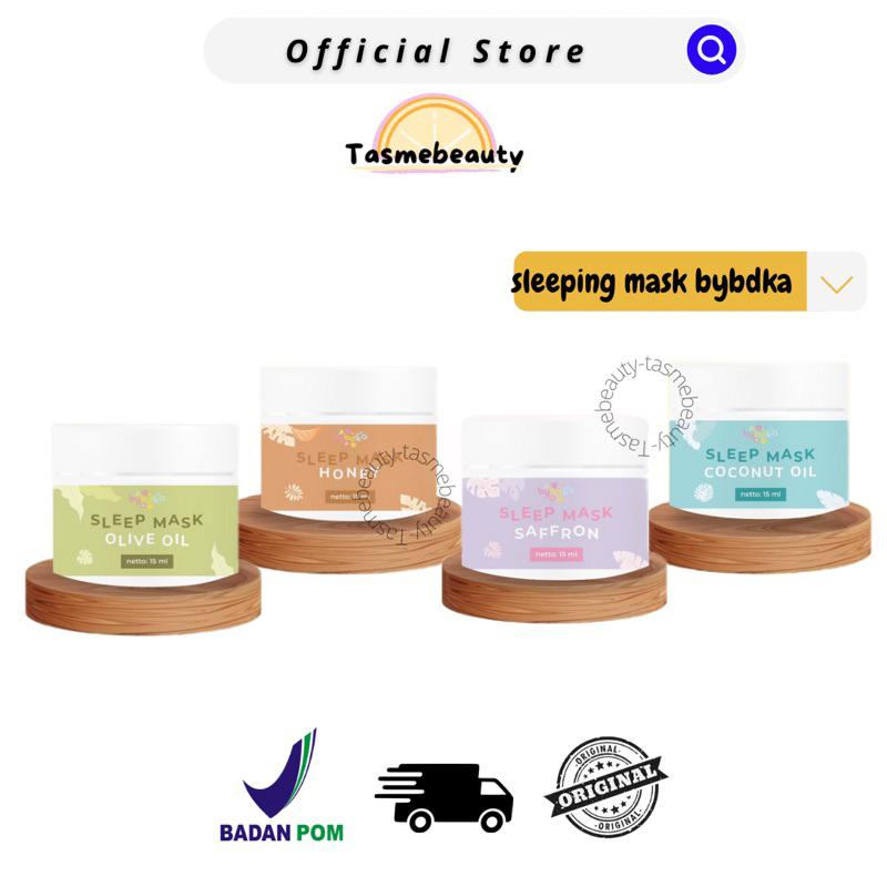 (DISTRIBUTOR RESMI) SLEEPING MASK BYBDKA, FACEMIST SAFFRON
