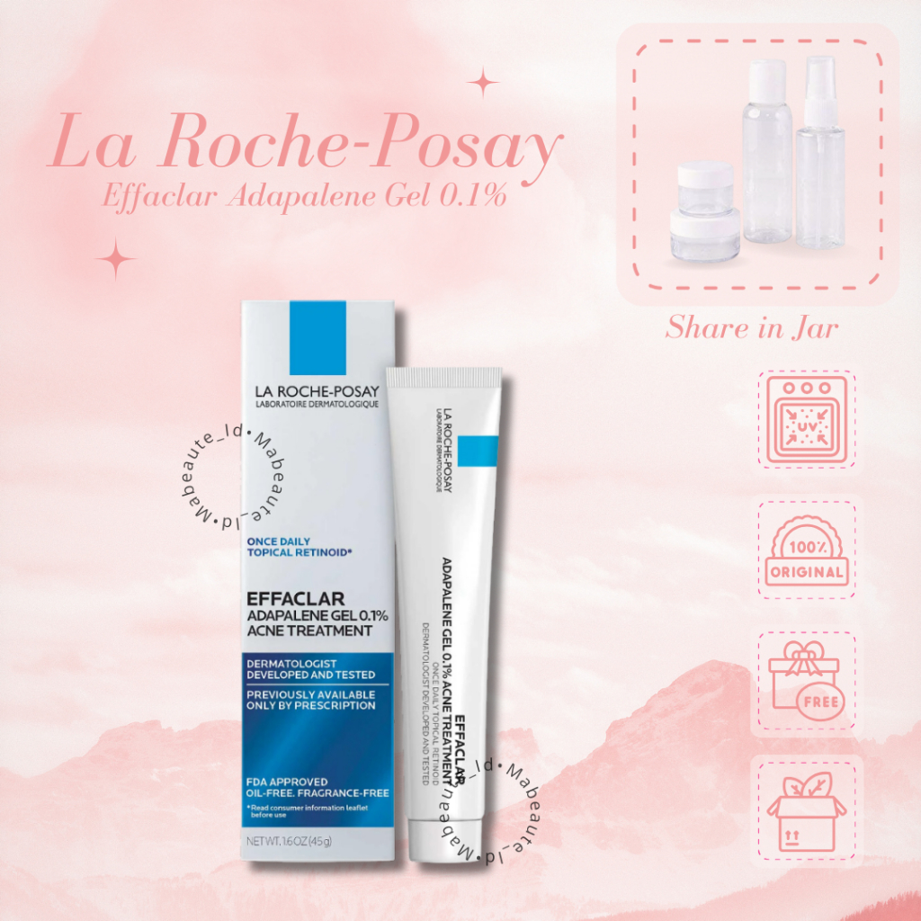 [SHARE IN JAR] La Roche-Posay Effaclar Gel 0.1% Adapalene Acne Treatment Krim Obat Jerawat Gel Adape