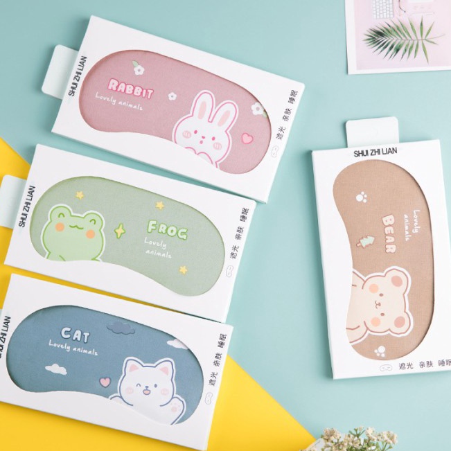 Deals Sleep Mask Masker Penutup Mata Tidur Anak / Dewasa Gel Lucu
