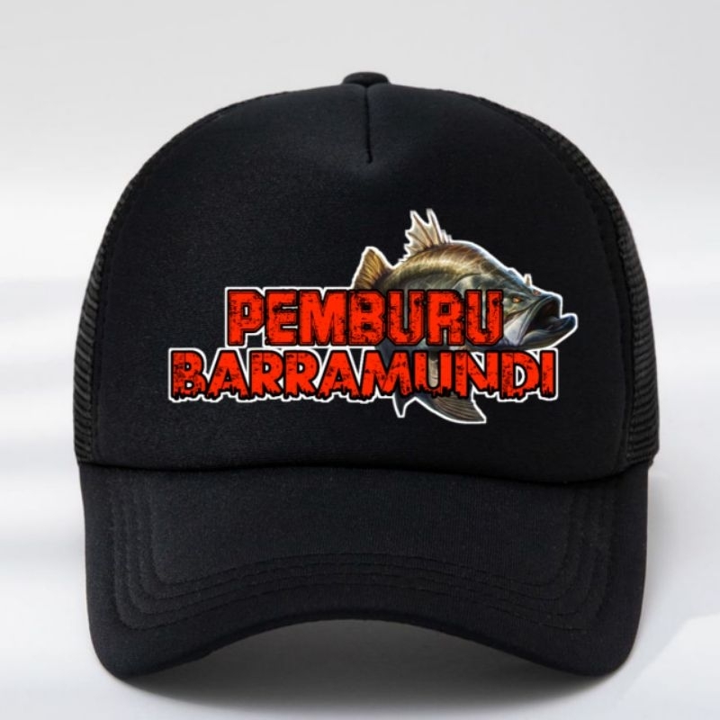 TOPI ORIGINAL BARRAMUNDI , TOPI KEREN UNTUK MANCING , FISHING BARRAMUNDI