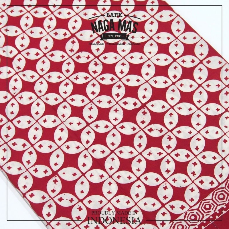 KAIN BATIK ALUSAN - BATIK NAGA MAS KAWUNG KOTAK MERAH