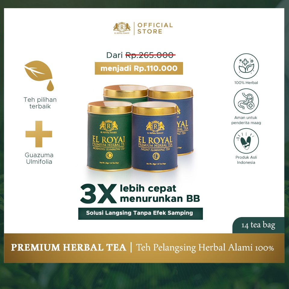 

[EPG] El Royal Premium Herbal Tea (2 Paket) | 2 Morning Slimming Tea - 2 Night Slimming Tea 45