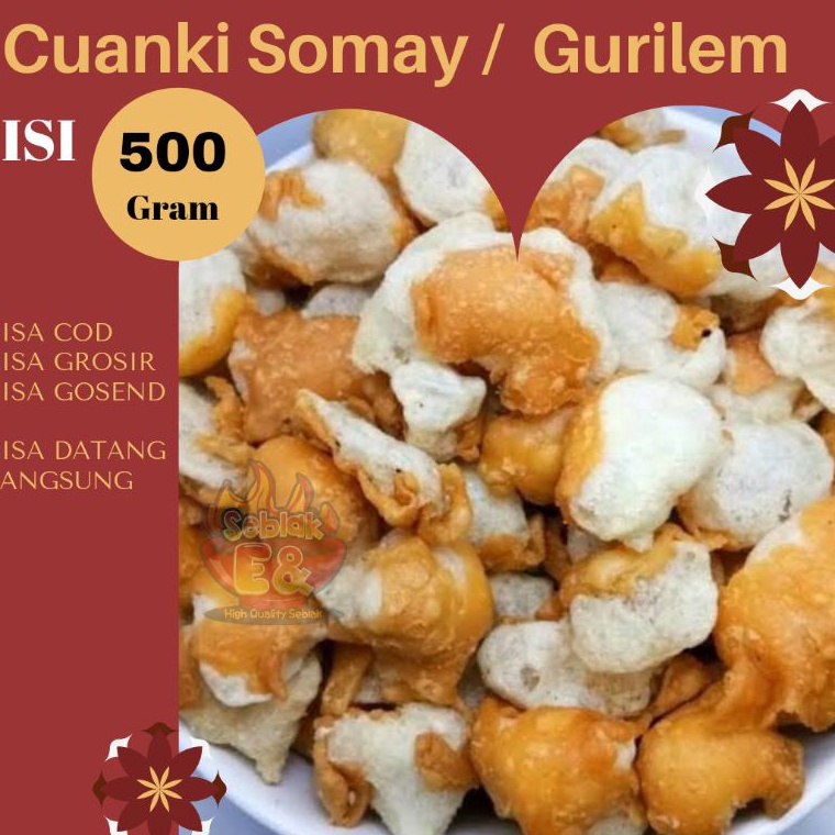 

[PRODUK JF0ZF63] BISA COD - Cuanki siomay atau gurilem atau batagor 500 gr- cuankie - toping baso aci - seblak - bakso ✻Produk Keren