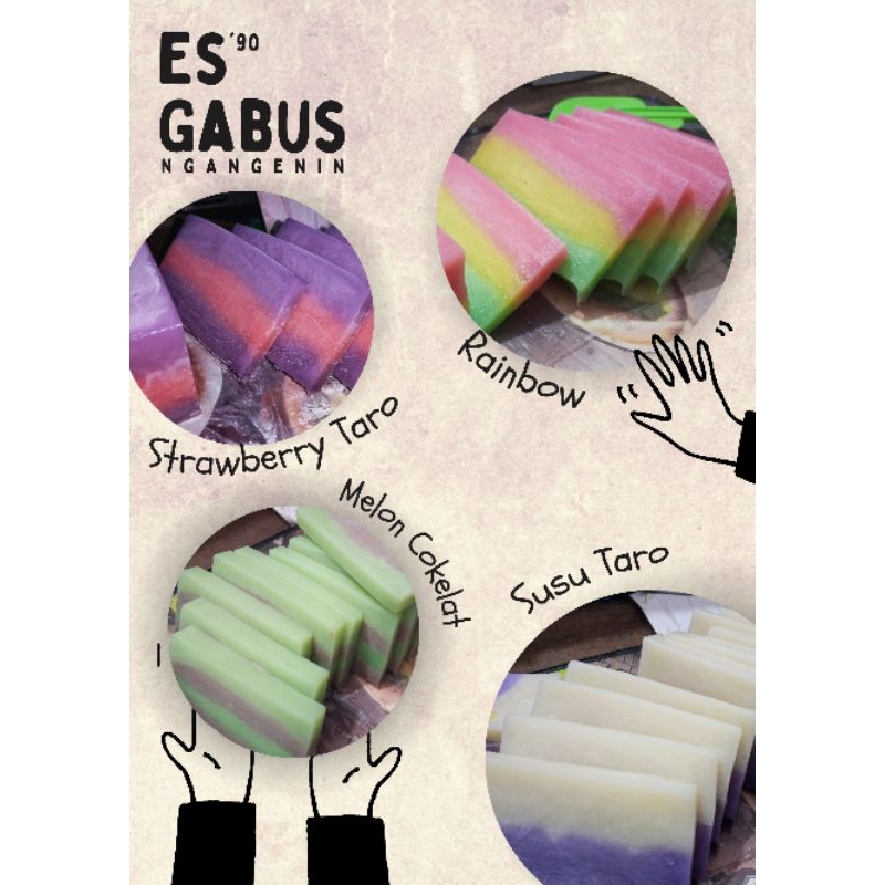 

Es Gabus 90an Es Jadoel kenangan Rasa Kekinian isi 6 free box Bisa COD