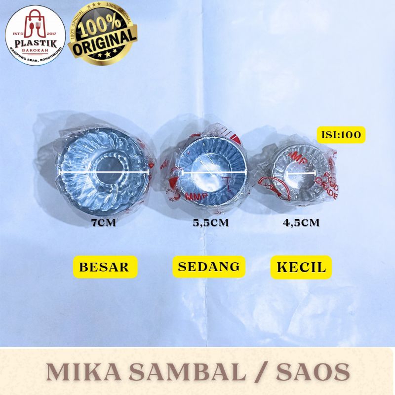 MIKA SAMBAL / MIKA ACAR / MIKA ISI 100 / MIKA RUJAK /CUP SAMBAL/ CUP PLASTIK KECIL /CUP JELLY TANPA 