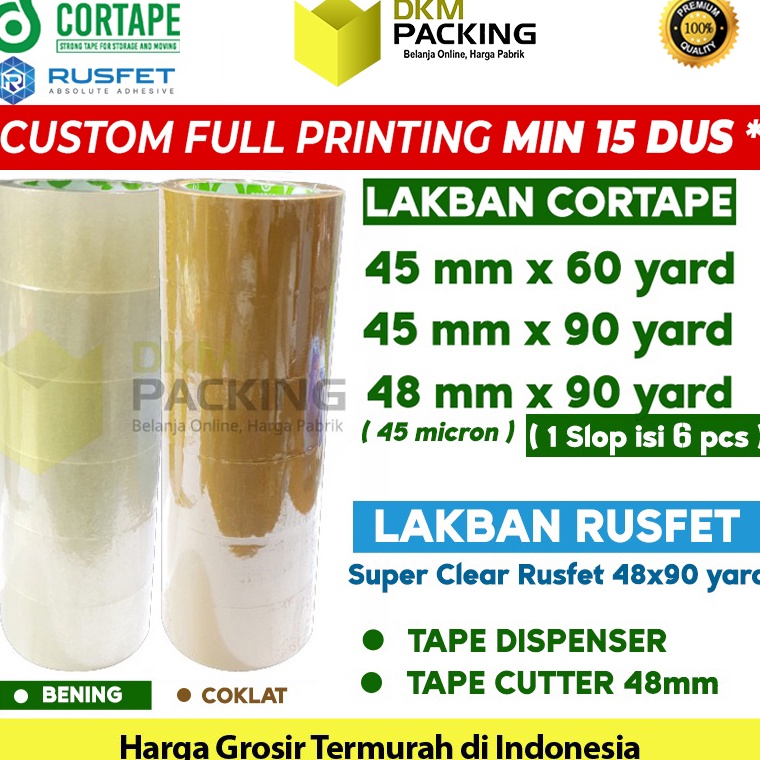 

KO60 Lakban 48mm x 90yard CORTAPE Plakban Isolasi PREMIUM /SELOP 5448