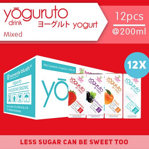 

V07680 Yogurt Heavenly Blush Yoguruto Strawberry, Peach, Blackcurrant, Plain [12Px180ml] 34