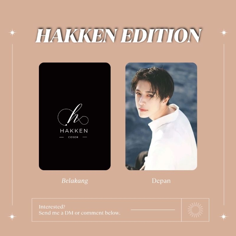 FANKIT HAKKEN PHOTOCARD /HAKKENCOSER PC UNOFFICIAL/MERCHANDISE HAKKENCOSER