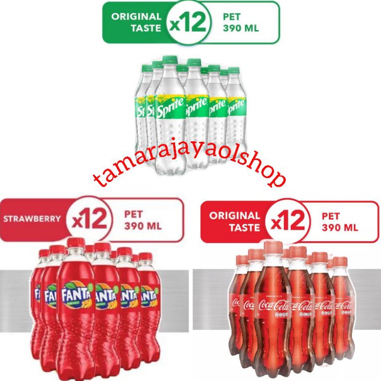 

❆ SPRITE | COCA COLA | FANTA PET 390 ML x 12 BOTOL 8783