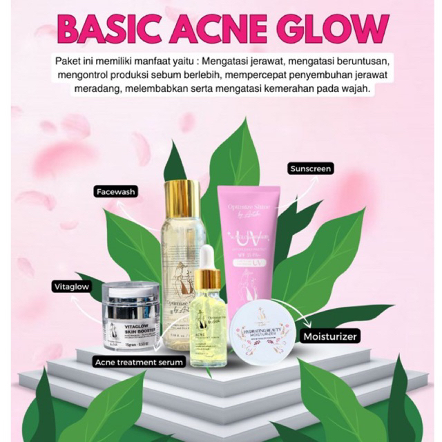 [OPTIMIZE SHINE] ACNE GLOW Jerawat Hempas wajah jadi putih dan glowing