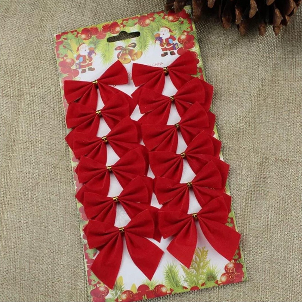 

3.3 Brands Festival Aksesoris Pita Natal Hiasan Gantungan Pohon Natal Ornamen Salju Merry Christmass Dekorasi