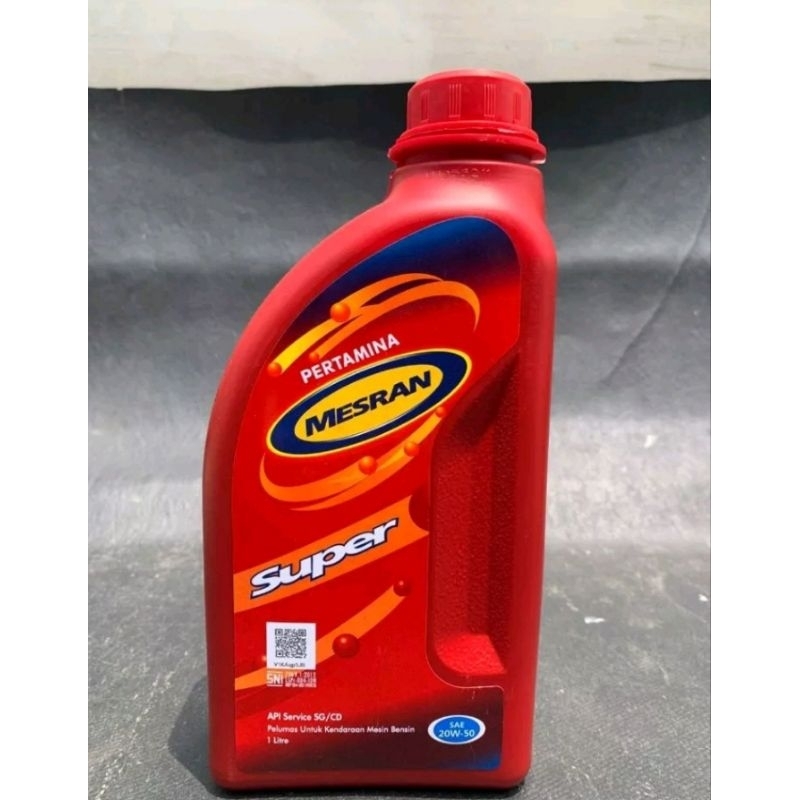 Oli Mesran Super 0,8 & 1Liter Original Pertamina 100%