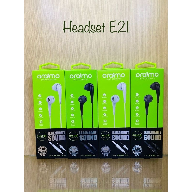 ORAIMO HF HEADSET EARPHONE SUPERBASS UNIVERSAL 3.5MM PANJANG 1.2M OEP-E21P