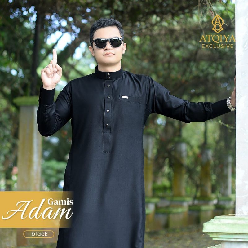Gamis ATQIYA ADAM / Gamis Pria / Jubah Laki Laki / Jubah Slimfit / baju Elegan Dan Kekinian