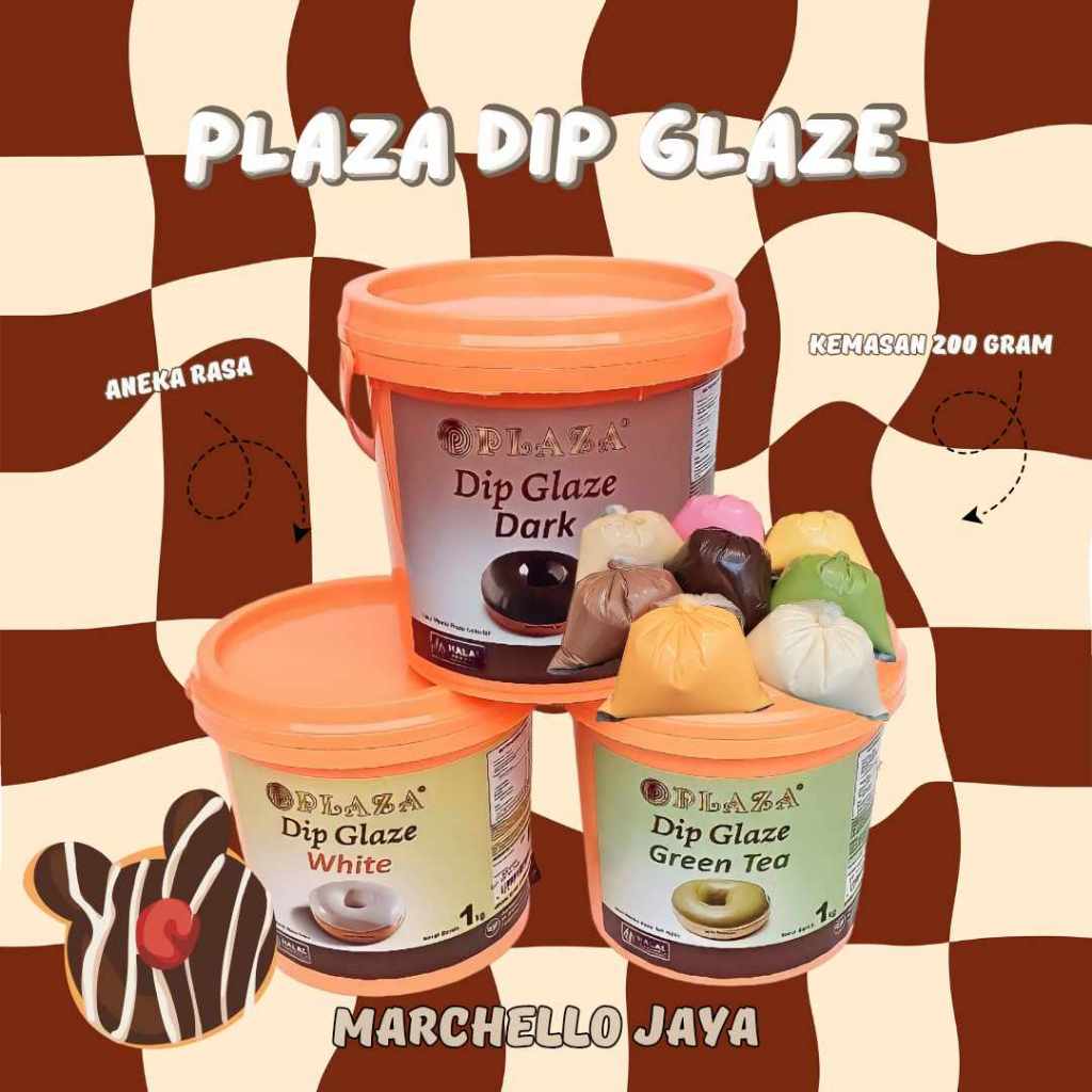 

Plaza Dip Glaze - Kemasan 200 gram, olesan dessert repack aneka rasa